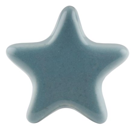 Solid Grey Star Ceramic Cabinet Knob